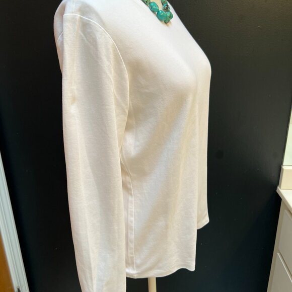 Classic L.L. Bean White Long Sleeve Tee - Picture 5 of 7